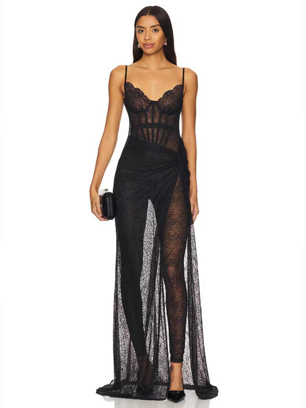 NWT! NBD Veronica Jumpsuit Gown in Black